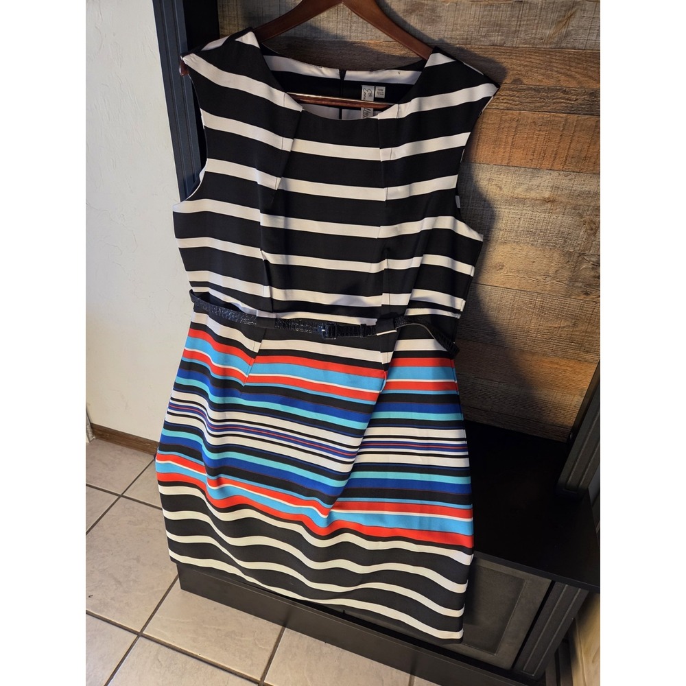 Plus Size Striped Dress, Business , Office, Coastal